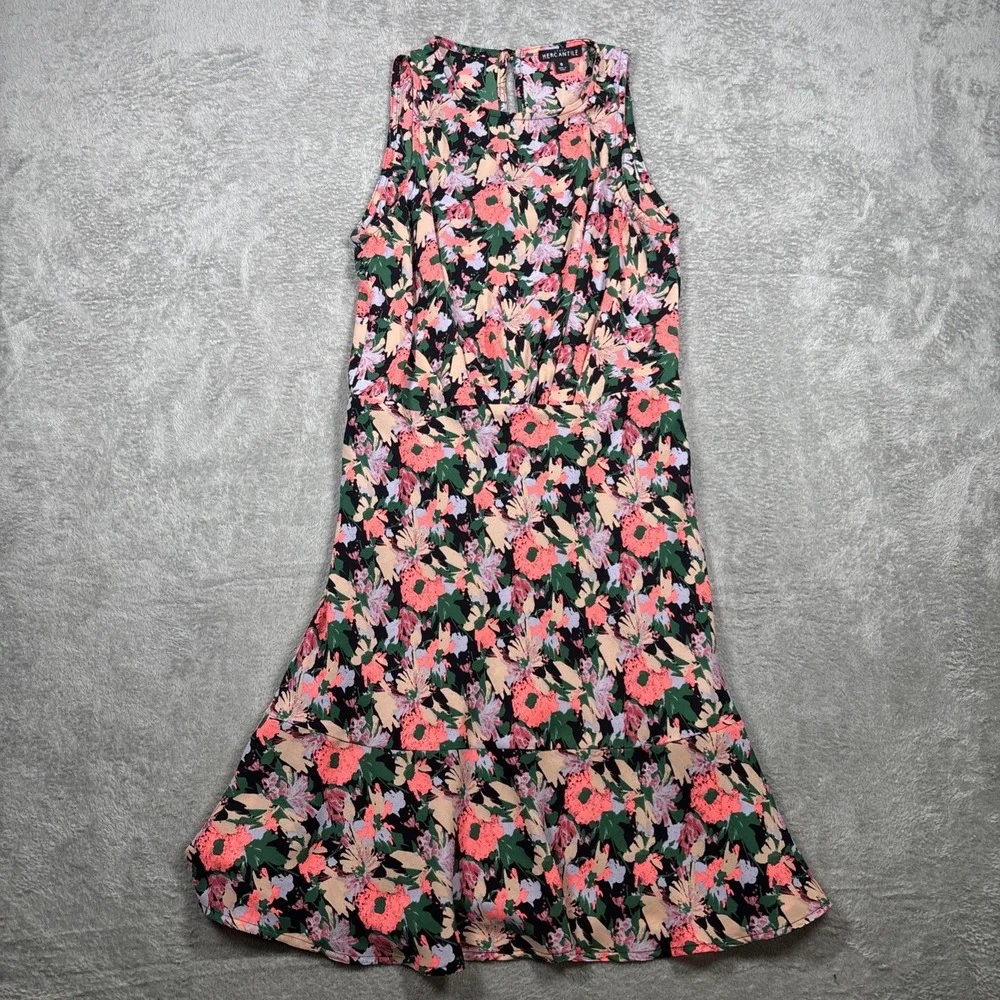 J.‎ Crew Mercantile Dress Women's Floral Sleeveless Flounce Hem Lined Size 0